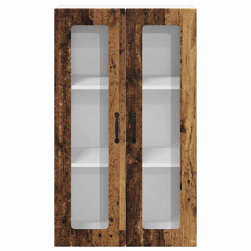 vidaXL Fali konyhaszekrény polcokkal Öreg fa 60 x 31 x 100 cm Faanyag