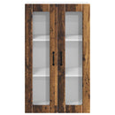 vidaXL Fali üveges szekrény LUCCA Antik Fa 60 x 31 x 100 cm Szerelt Fa