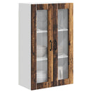 vidaXL Fali üveges szekrény LUCCA Antik Fa 60 x 31 x 100 cm Szerelt Fa