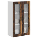 vidaXL Fali üveges szekrény LUCCA Antik Fa 60 x 31 x 100 cm Szerelt Fa