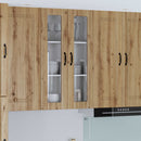 vidaXL Fali üveges szekrény LUCCA Kézműves Tölgy 60 x 31 x 100 cm