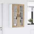 vidaXL Fali üveges szekrény LUCCA Kézműves Tölgy 60 x 31 x 100 cm