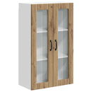 vidaXL Fali üveges szekrény LUCCA Kézműves Tölgy 60 x 31 x 100 cm