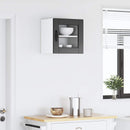 vidaXL Fali üveges szekrény PORTO Fekete 40 x 31 x 40 cm Faanyag