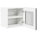 vidaXL Fali üveges szekrény PORTO Fekete 40 x 31 x 40 cm Faanyag