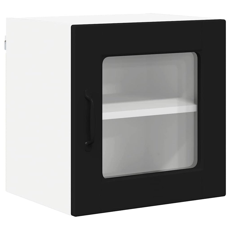 vidaXL Fali konyhaszekrény 2 pcs Fekete 40 x 31 x 40 cm Faanyag