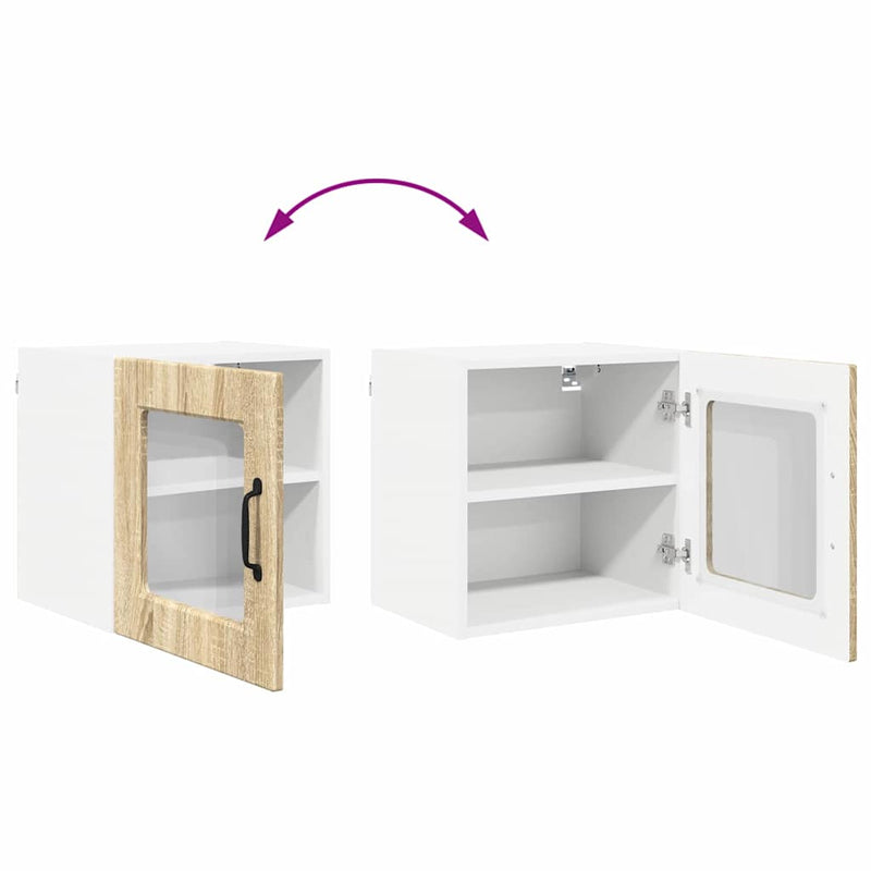 vidaXL Fali konyhaszekrény Sonoma tölgy 40 x 31 x 40 cm Faanyag