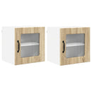 vidaXL Fali konyhaszekrény 2 pcs Sonoma tölgy 40 x 31 x 40 cm Faanyag