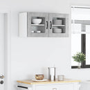 vidaXL Fali üveges szekrény PORTO 2 pcs Beton Szürke 40 x 31 x 40 cm