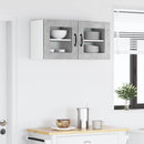 vidaXL Fali üveges szekrény PORTO 2 pcs Beton Szürke 40 x 31 x 40 cm