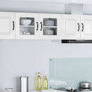 vidaXL Fali üveges szekrény PORTO 2 pcs Magas Fényű Fehér