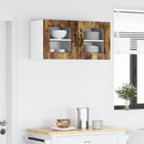 vidaXL Fali üveges szekrény PORTO 2 pcs Füstölt tölgy 40 x 31 x 40 cm