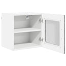 vidaXL Fali üveg szekrény PORTO 2 pcs Szürke Sonoma 40 x 31 x 40 cm