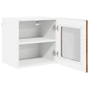 vidaXL Fali üveges szekrény PORTO Öreg fa 40 x 31 x 40 cm Faanyag