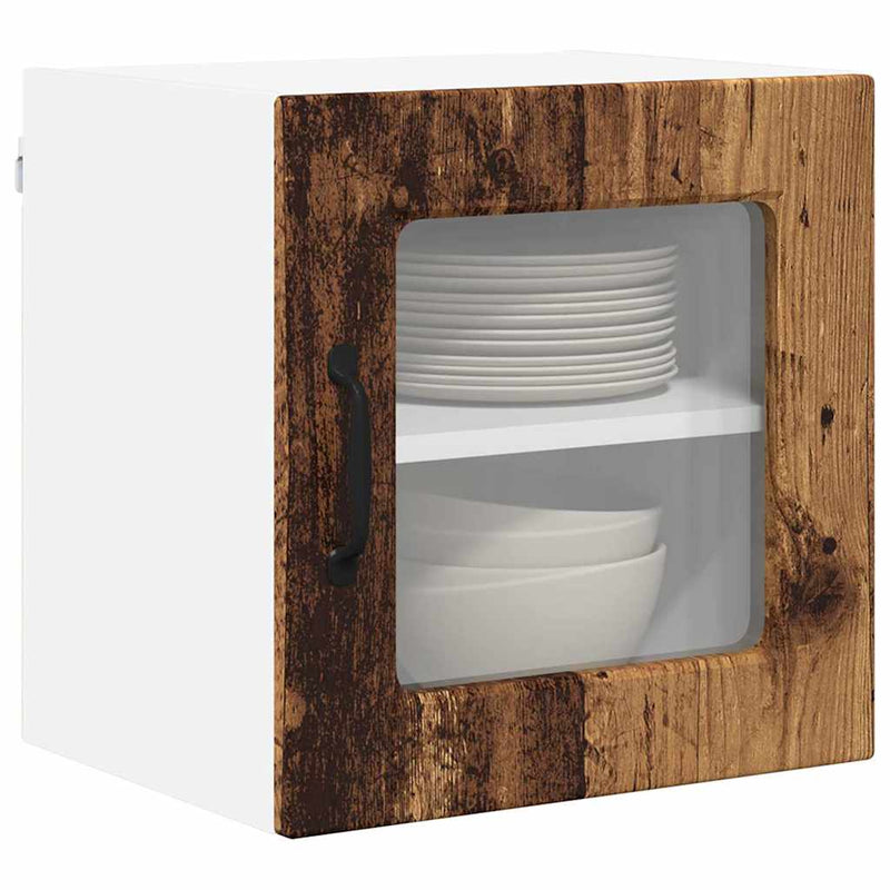 vidaXL Fali konyhaszekrény polcokkal Öreg fa 40 x 31 x 40 cm Faanyag