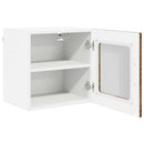 vidaXL Fali üveges szekrény PORTO 2 pcs Öreg fa 40 x 31 x 40 cm