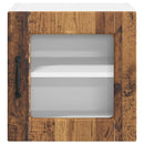 vidaXL Fali üveges szekrény PORTO 2 pcs Öreg fa 40 x 31 x 40 cm