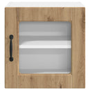 vidaXL Fali üveges szekrény PORTO Artisan tölgy 40 x 31 x 40 cm