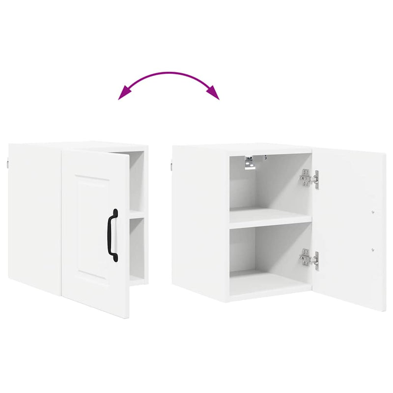 vidaXL Fali konyhaszekrény polcokkal Fehér 30 x 31 x 40 cm Faanyag