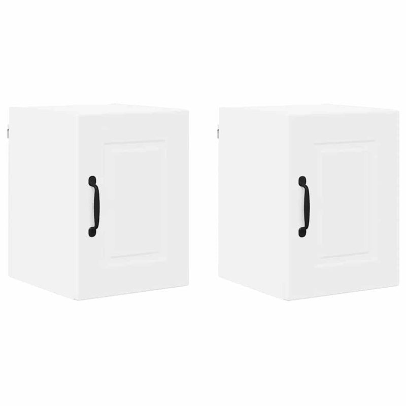 vidaXL Fali konyhaszekrény ajtóval 2 pcs Fehér 30 x 31 x 40 cm Faanyag