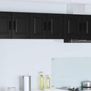 vidaXL Fali Szekrény PORTO 2 pcs Fekete 30 x 31 x 40 cm Faanyag
