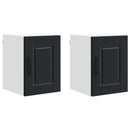 vidaXL Fali Szekrény PORTO 2 pcs Fekete 30 x 31 x 40 cm Faanyag