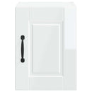 vidaXL Fali Szekrény PORTO Magas Fényű Fehér 30 x 31 x 40 cm Faanyag