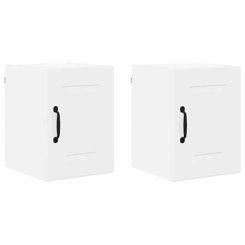 vidaXL Fali konyhaszekrény 2 pcs Magas Fényű Fehér 30 x 31 x 40 cm