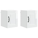 vidaXL Fali Szekrény PORTO 2 pcs Magas Fényű Fehér 30 x 31 x 40 cm