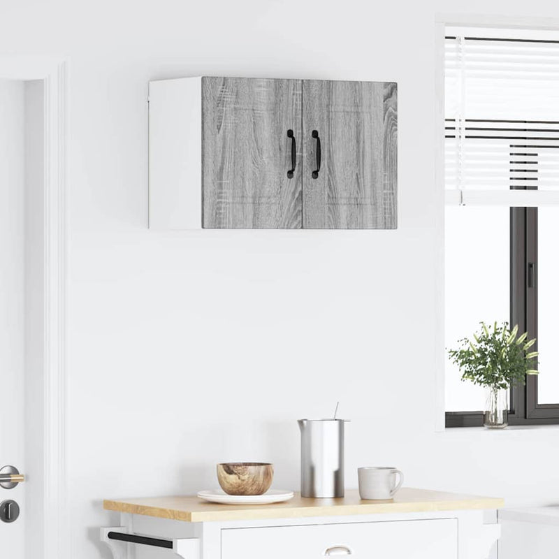 vidaXL Fali konyhaszekrény 2 pcs Szürke Sonoma 30 x 31 x 40 cm Faanyag