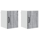 vidaXL Fali Szekrény PORTO 2 pcs Szürke Sonoma 30 x 31 x 40 cm Faanyag