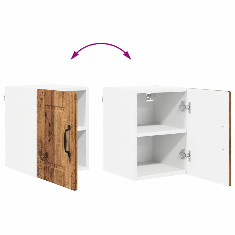 vidaXL Fali konyhaszekrény polcokkal Öreg fa 30 x 31 x 40 cm Faanyag