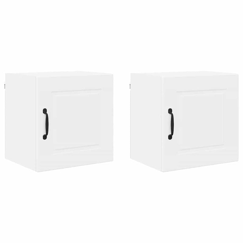 vidaXL Fali konyhaszekrény ajtóval 2 pcs Fehér 40 x 31 x 40 cm Faanyag