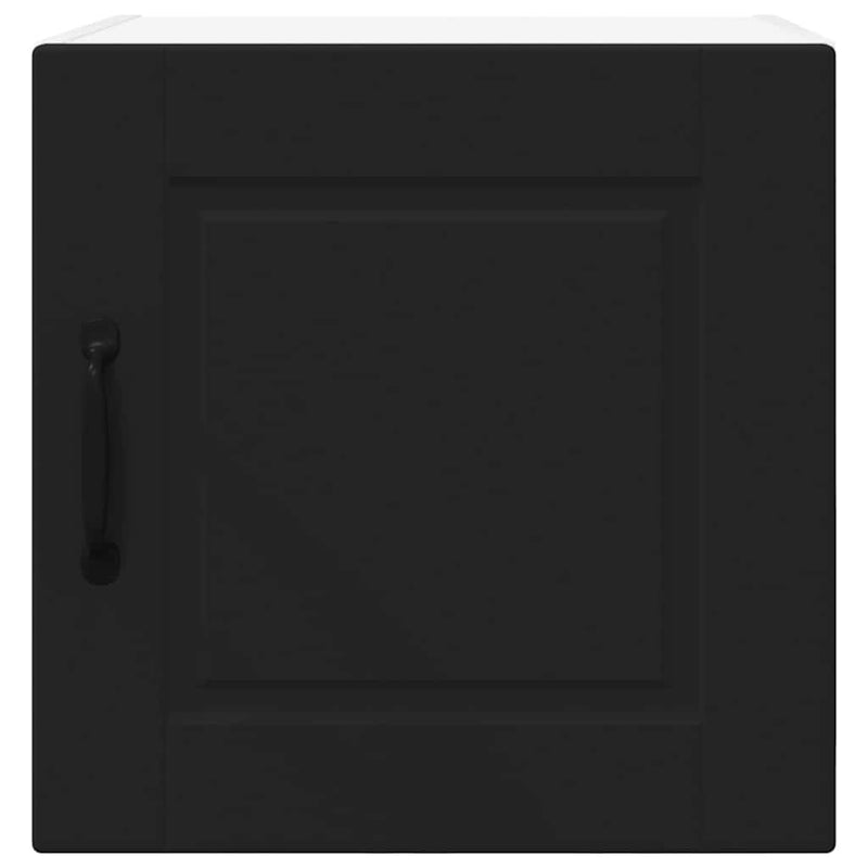 vidaXL Fali konyhaszekrény polcokkal Fekete 40 x 31 x 40 cm Faanyag