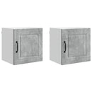 vidaXL Fali Szekrény PORTO 2 pcs Beton Szürke 40 x 31 x 40 cm Faanyag