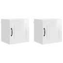vidaXL Fali Szekrény PORTO 2 pcs Magas Fényű Fehér 40 x 31 x 40 cm