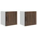 vidaXL Fali Szekrény PORTO 2 pcs Barna Tölgy 40 x 31 x 40 cm Faanyag