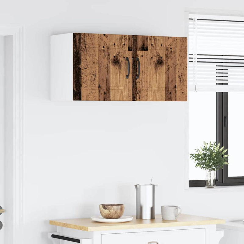 vidaXL Fali konyhaszekrény 2 pcs Öreg fa 40 x 31 x 40 cm Faanyag