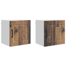 vidaXL Fali Szekrény PORTO 2 pcs Öreg fa 40 x 31 x 40 cm Faanyag