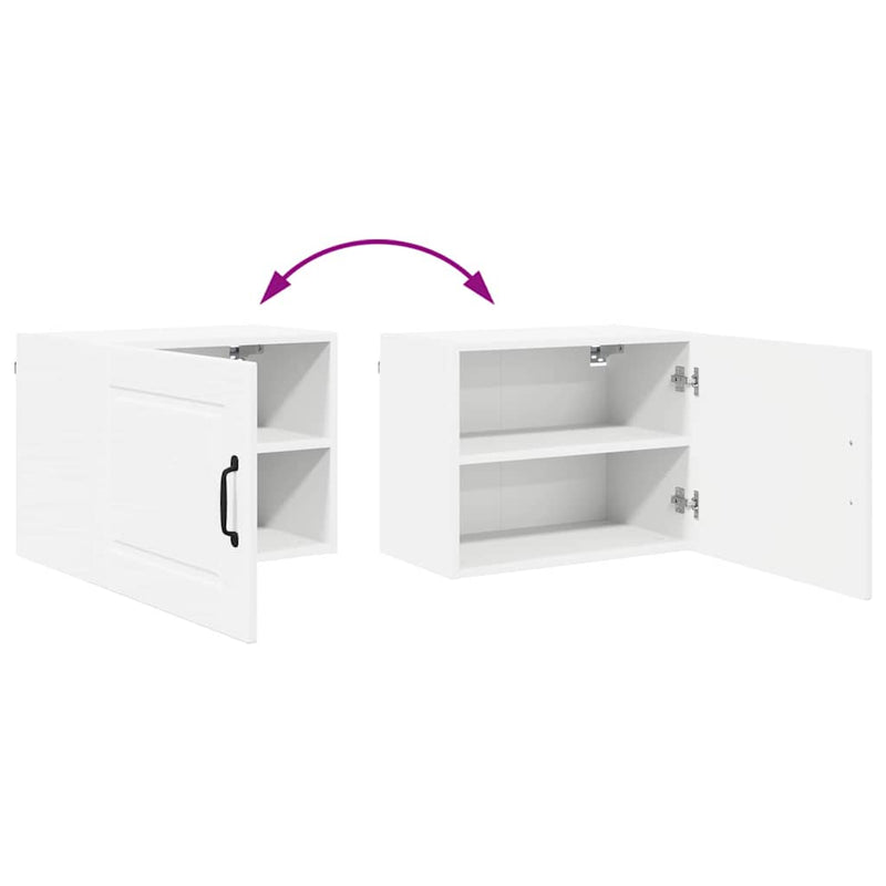 vidaXL Fali konyhaszekrény polcokkal Fehér 50 x 31 x 40 cm Faanyag