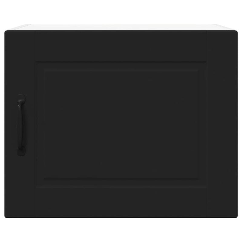 vidaXL Fali konyhaszekrény polcokkal Fekete 50 x 31 x 40 cm Faanyag