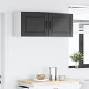vidaXL Fali Szekrény PORTO 2 pcs Fekete 50 x 31 x 40 cm Faanyag