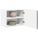 vidaXL Fali konyhaszekrény 2 pcs Fekete 50 x 31 x 40 cm Faanyag