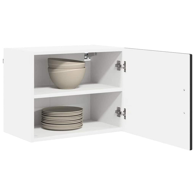 vidaXL Fali konyhaszekrény 2 pcs Fekete 50 x 31 x 40 cm Faanyag