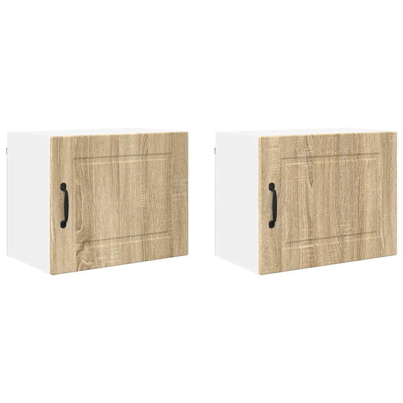 vidaXL Fali konyhaszekrény 2 pcs Sonoma tölgy 50 x 31 x 40 cm Faanyag