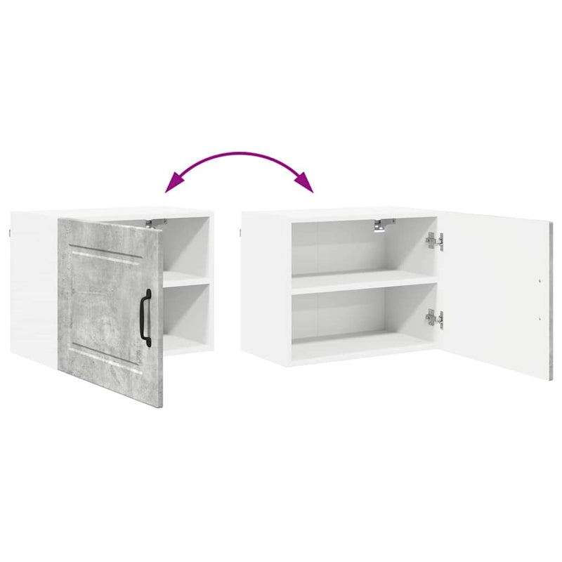 vidaXL Fali konyhaszekrény Beton Szürke 50 x 31 x 40 cm Faanyag