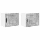 vidaXL Fali Szekrény PORTO 2 pcs Beton Szürke 50 x 31 x 40 cm Faanyag
