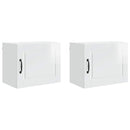 vidaXL Fali Szekrény PORTO 2 pcs Magas Fényű Fehér 50 x 31 x 40 cm