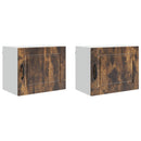 vidaXL Fali Szekrény PORTO 2 pcs Füstölt tölgy 50 x 31 x 40 cm Faanyag