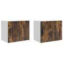 vidaXL Fali Szekrény PORTO 2 pcs Füstölt tölgy 50 x 31 x 40 cm Faanyag